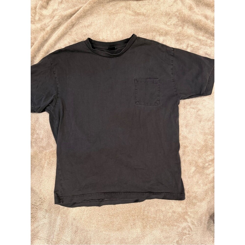 Cotton On Men’s Black Short-Sleeve Heavy Weight Cotton Pocket Tee, XL